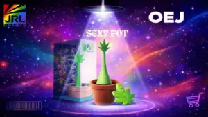 Sexy Pot collection product from OEJ Novelty displayed under a cosmic spotlight background representing the brand’s consumer wellness online store launch.