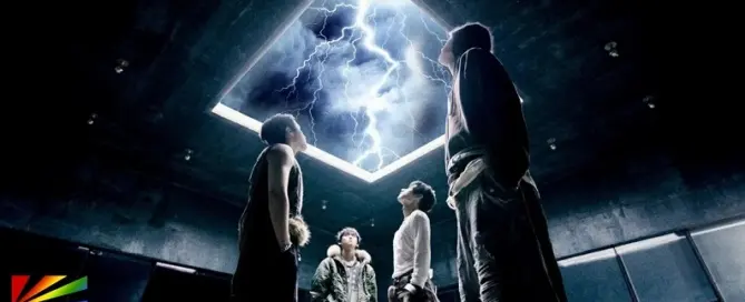 ONE PACT members stand beneath lightning ceiling in SANE music video from 1’ONLY EP