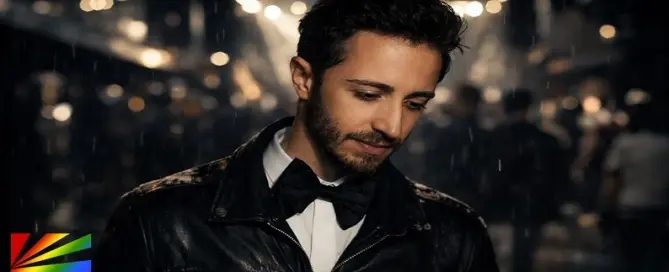 Osvaldo Supino in the Stop The Rain official music video from his album Behind The Curtain featured on JRL CHARTS LGBTQ music news