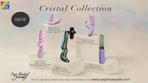 Cristal Collection premium borosilicate glass pleasure toys by Our Erotic Journey featuring luxury vibrating glass designs for adult retail and temperature play