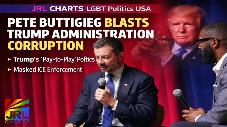 Pete Buttigieg speaking during a community conversation with Birmingham Mayor Randall Woodfin about Trump administration policies and immigration enforcement