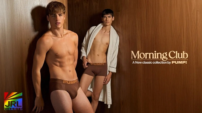 PUMP! Underwear introduces Morning Club collection featuring espresso colored classic boxer brief thong and jock styles.