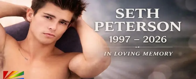 Seth Peterson actor memorial image with tribute text in loving memory 1997 to 2026 after his death at age 28