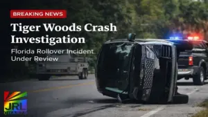 Tiger Woods vehicle rollover crash scene in Florida under investigation following incident on Jupiter Island