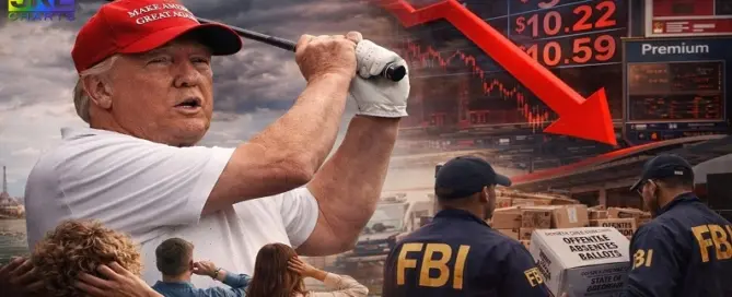 Donald Trump golfing while claiming Democrats are America’s greatest enemy as scenes show stock market crash, rising gas prices, and FBI agents handling ballots