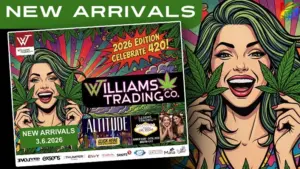 Williams Trading Co. unveils its weekly new arrivals catalog featuring the 2026 Celebrate 420 edition for adult specialty retailers and wholesale buyers.