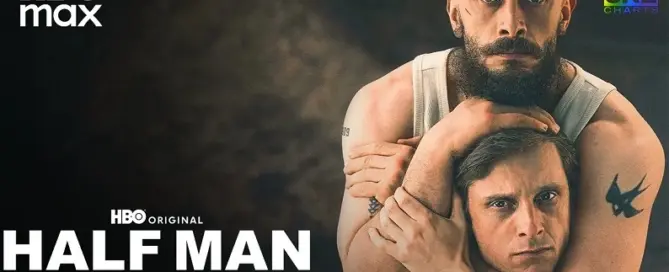 Half Man HBO Max limited series starring Richard Gadd and Jamie Bell in emotional drama scene