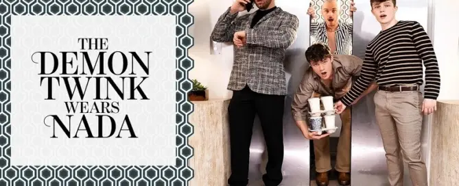 Jake Preston in Men.com LGBTQ digital entertainment parody The Demon Twink Wears Nada promotional still
