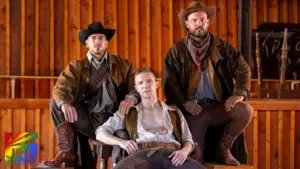 Sir Peter in a Western-inspired scene from Ashes Before Dawn filmed in Spain for NakedSword Originals