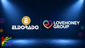 Eldorado Trading Company and Lovehoney Group logos displayed on a professional blue background for virtual retail training event