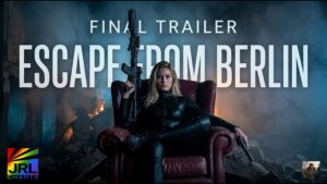 Futuristic Berlin city scene from Escape From Berlin AI film set in 2039