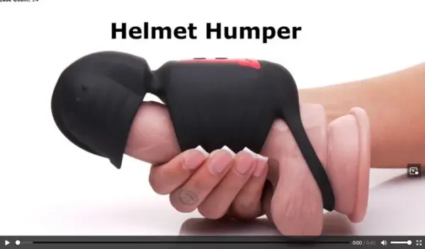 Helmet Humper by Jock Advanced shown in demo preview highlighting hands-free dual-motor design