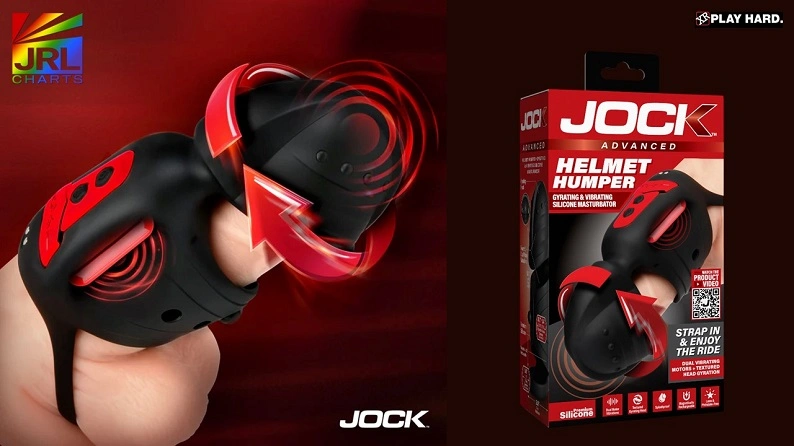 Helmet Humper by Jock Advanced retail packaging showcasing dual-motor stroker features and branding