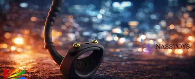 Nasstoys Magic Dual Pleasure Massager shown in cinematic lifestyle setting highlighting dual stimulation design for retail buyers
