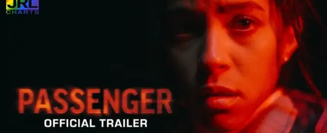 Passenger 2026 horror film scene showing a couple on a dark highway being pursued by a demonic entity in a road trip thriller