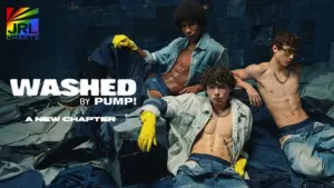 PUMP Underwear WASHED denim-coded collection featuring bubble blue, indigo, black acid washed and bleach styles