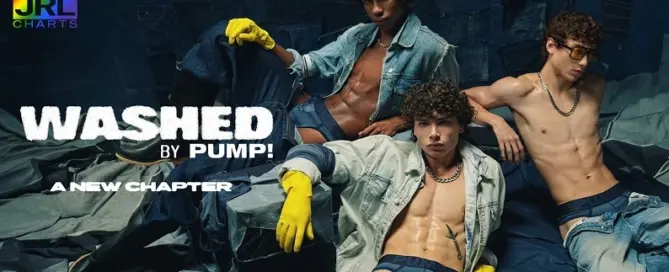 PUMP Underwear WASHED denim-coded collection featuring bubble blue, indigo, black acid washed and bleach styles
