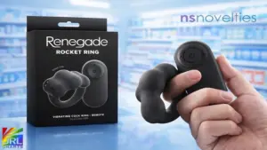 Renegade Rocket Ring by NS Novelties with packaging and remote control displayed in retail environment featured by JRL CHARTS