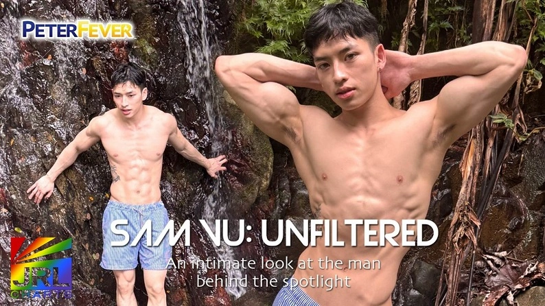 Sam Vu posing outdoors in promotional image for PeterFever Lost in Puerto Rico series