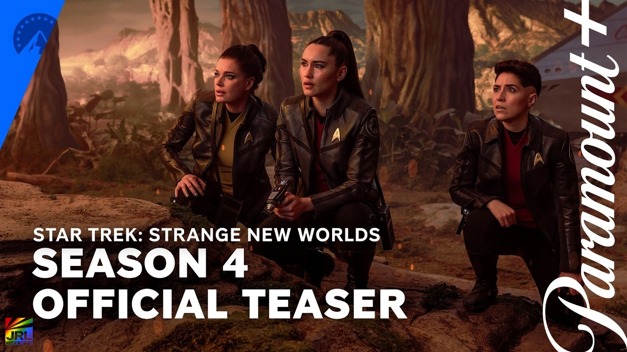 Star Trek Strange New Worlds Season 4 official teaser featuring Enterprise crew on alien world Paramount Plus
