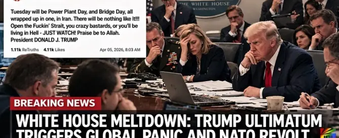 President Donald Trump sits with concerned White House staff in the Situation Room as a Truth Social post about Iran ultimatum sparks global panic and NATO tensions in 2026