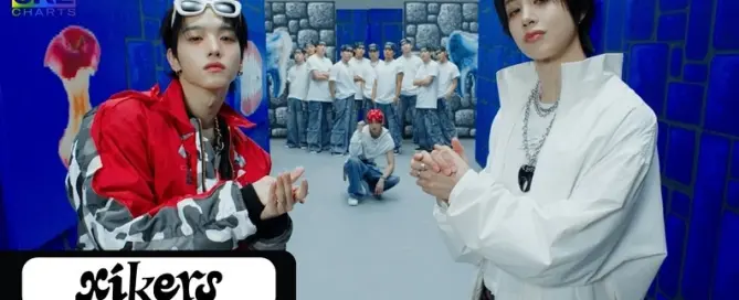 xikers members JUNMIN, YUJUN, and HUNTER in SILVER TOOTH performance video with choreography and group visuals