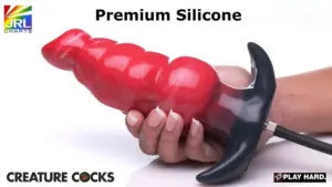 XR Brands Blaze inflatable silicone plug product displayed with premium silicone design and adjustable pump feature