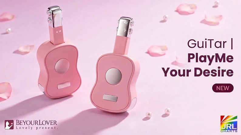 BeYourLover GuiTar guitar shaped wellness device with app control suction and vibration features