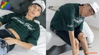 LatinBoyz model Julian featured in casual lifestyle photo set showcasing new LGBTQ digital entertainment talent