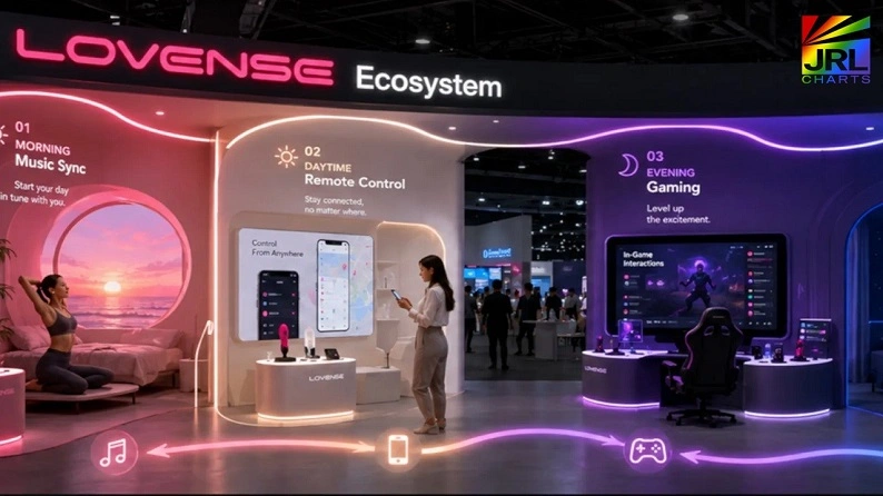 Lovense ecosystem booth at EroSpain 2026 showcasing connected device technology, remote control features, and interactive retail strategy