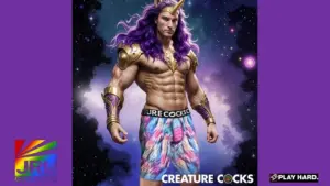 Colorful PRIDE men’s boxer shorts by XR Brands with unicorn-inspired design