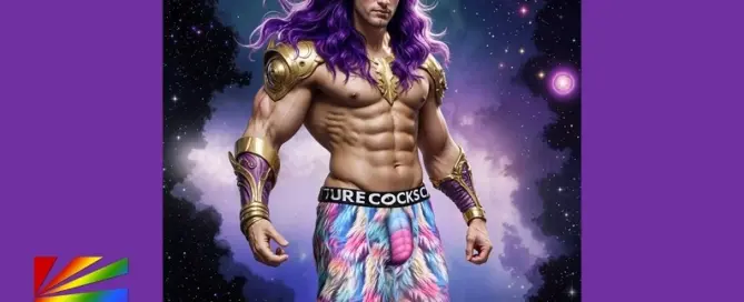 Colorful PRIDE men’s boxer shorts by XR Brands with unicorn-inspired design