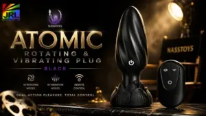 Nasstoys Atomic rotating and vibrating plug black with wireless remote control men’s wellness product