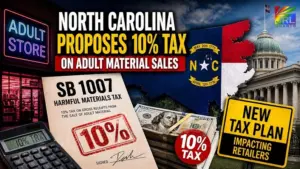 North Carolina proposes a 10 percent tax on adult material sold in retail stores under SB 1007 legislation