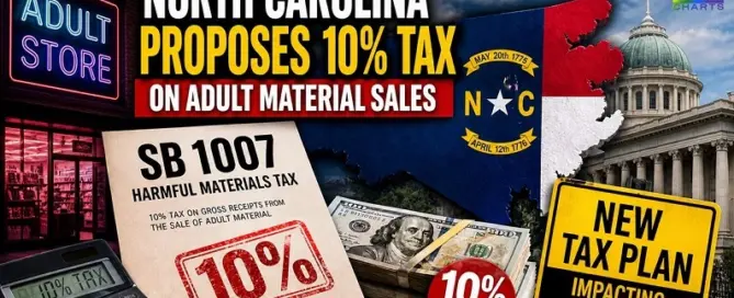 North Carolina proposes a 10 percent tax on adult material sold in retail stores under SB 1007 legislation