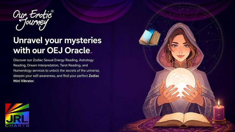 OEJ Novelty Zodiac Pleasure Collection oracle campaign featuring mystical astrology-themed branding and lifestyle wellness concept