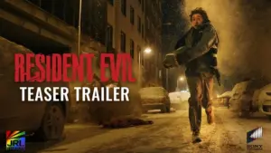 Resident Evil 2026 movie teaser trailer scene featuring dark horror reboot atmosphere