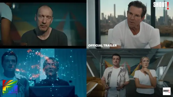 Signal One trailer screenshots showing cast reacting to alien communication signals and high tech lab scenes