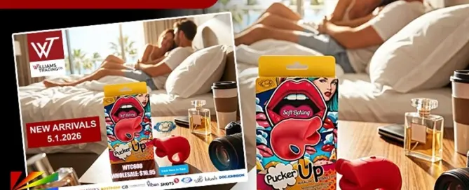 Williams Trading Co May 1 2026 new arrivals wholesale catalog featuring trending retail-ready pleasure products