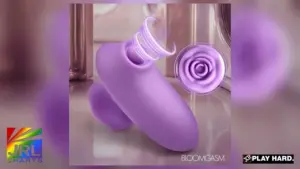 XR Brands Pulsing Pansy compact wellness stimulator shown in a clean retail-style presentation