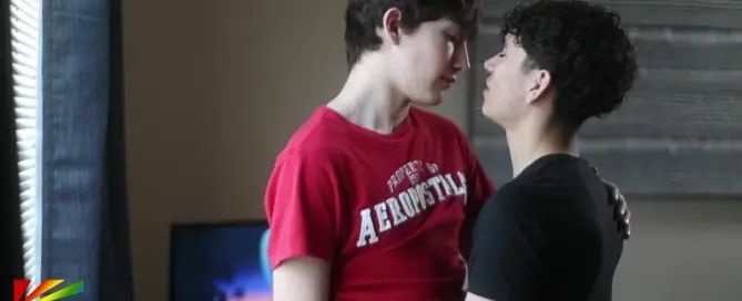 Zach Latoa and Luke Foster share an emotional moment in Helix Studios’ cinematic 2026 romance-themed exclusive directed by Alex Roman.