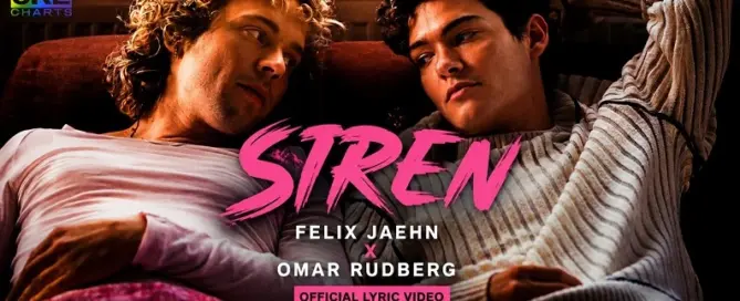 Felix Jaehn and Omar Rudberg featured in a cinematic promotional image for their hit dance-pop collaboration "Siren" official video.