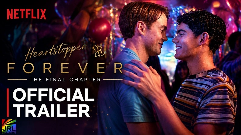 Joe Locke and Kit Connor appear in Heartstopper Forever official trailer artwork for the upcoming Netflix romantic drama film.