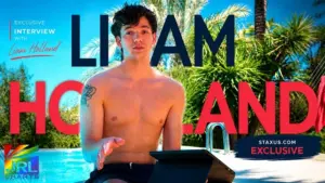 Liam Holland featured in an exclusive Private Session interview for Staxus Network discussing his career, favorite co-stars, and personal insights.