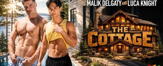 Malik Delgaty and Luca Knight featured in MEN.com's The Cottage, a countryside-themed production highlighted by JRL CHARTS Gay News.