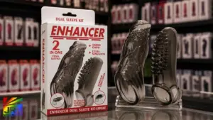 Nasstoys ENHANCER Dual Sleeve Kit-SMOKE displayed in a retail showroom environment ahead of its ANME Founders 2026 debut.