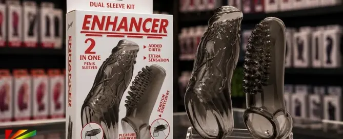 Nasstoys ENHANCER Dual Sleeve Kit-SMOKE displayed in a retail showroom environment ahead of its ANME Founders 2026 debut.