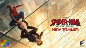 Spider-Man and Peter Parker featured in the Spider-Man Brand New Day movie trailer artwork promoting the upcoming Marvel and Sony Pictures theatrical release.