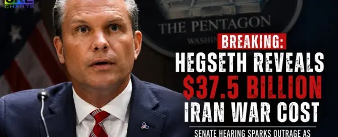 Defense Secretary Pete Hegseth testifies before the Senate Appropriations Committee as the Pentagon confirms the Iran war has cost $37.5 billion while requesting additional defense funding.