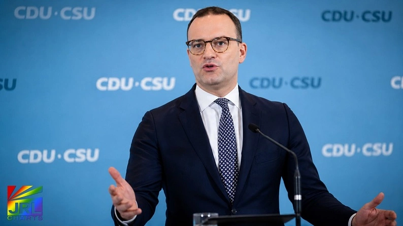 Jens Spahn addresses the media during a CDU-CSU press conference following his resignation as parliamentary leader amid Germany's surrogacy controversy.